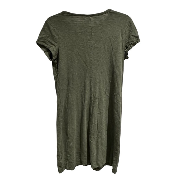 Gap Olive Green 100% Cotton T-Shirt Mini Dress Size Small - Picture 2 of 5